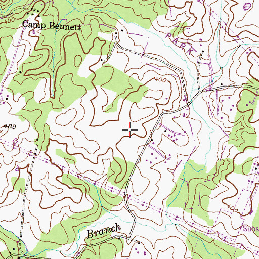 Topographic Map of Abrams, MD