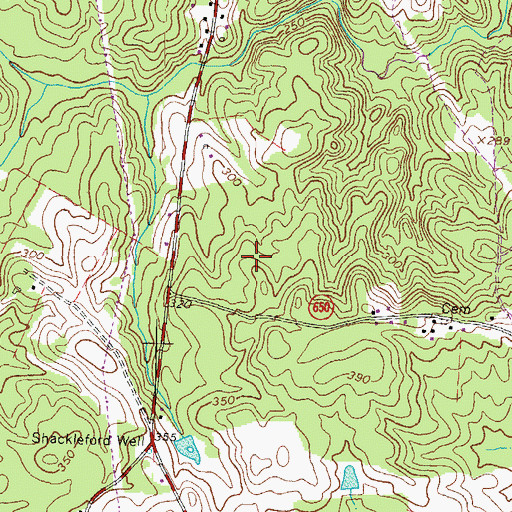 Topographic Map of Amsonia, VA