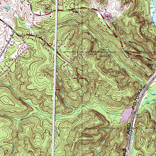 Topographic Map of Aquia Bay Estates, VA