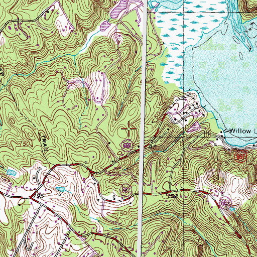 Topographic Map of Aquia Creek, VA