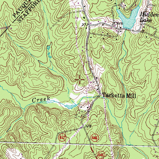 Topographic Map of Aquia Creek Estates, VA