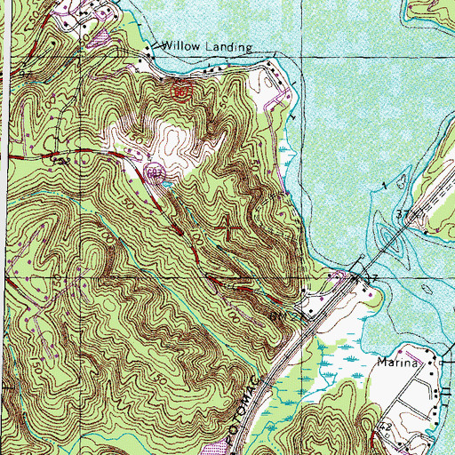 Topographic Map of Aquia Inlet Estates, VA