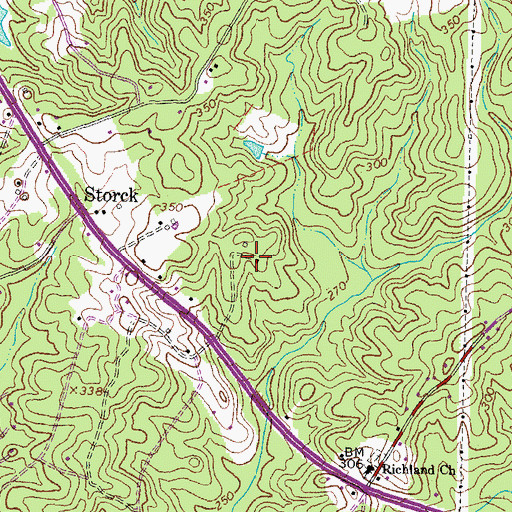 Topographic Map of Ashburn Hills, VA