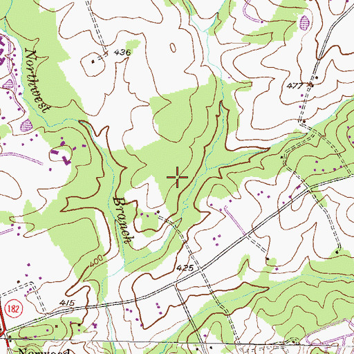 Topographic Map of Ashton Preserve, MD