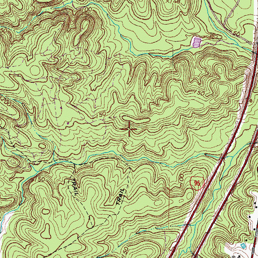 Topographic Map of Austin Ridge, VA