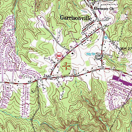 Topographic Map of Barrett Knolls, VA
