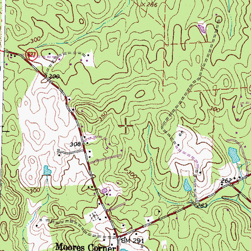 Topographic Map of Beau Ridge, VA