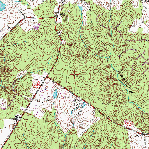 Topographic Map of Berea Plantation, VA