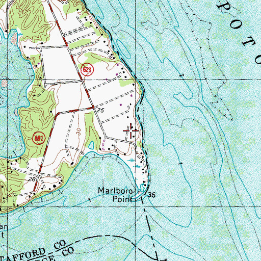 Topographic Map of Biscoe, VA