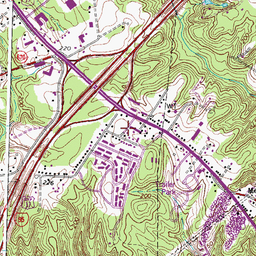 Topographic Map of Blaisdell Subdivision, VA