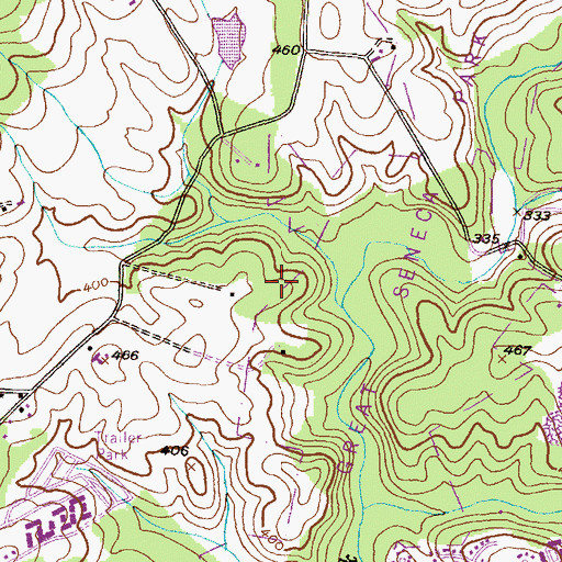 Topographic Map of Blount Commons, MD
