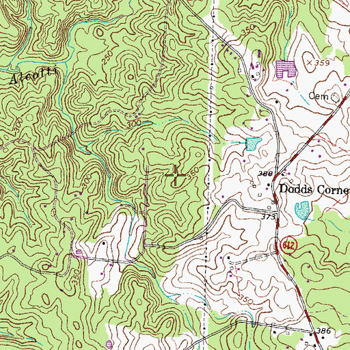 Topographic Map of Brandy Hills, VA