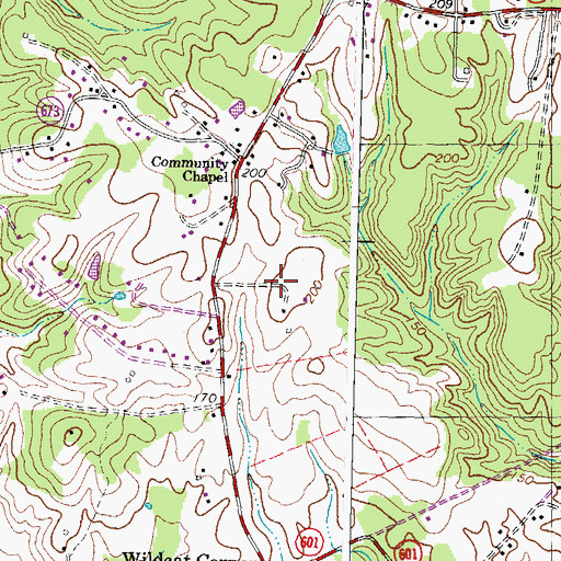 Topographic Map of Bridle Lake Estates, VA