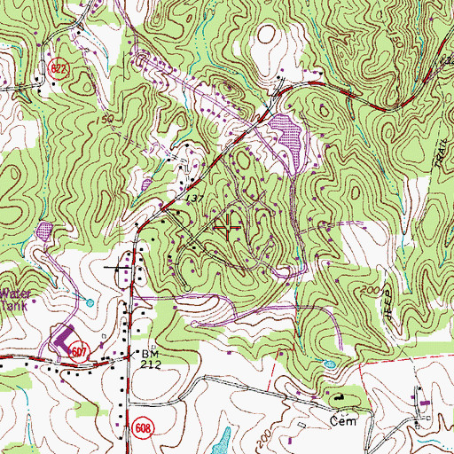 Topographic Map of Brookewood Farms, VA