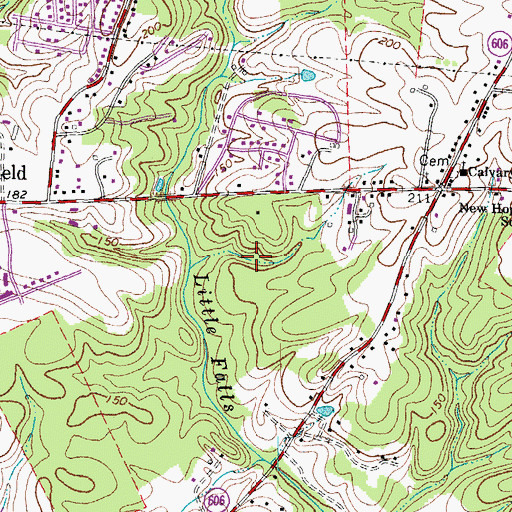 Topographic Map of Brookstone, VA