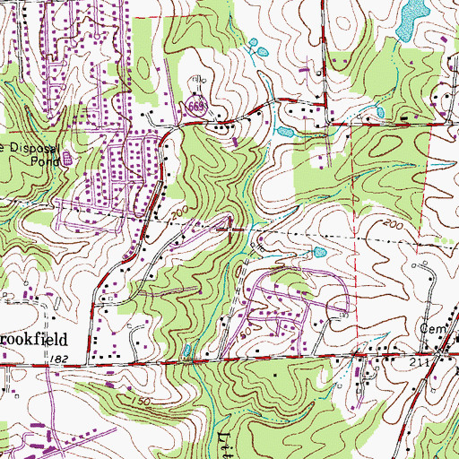 Topographic Map of Burnside, VA
