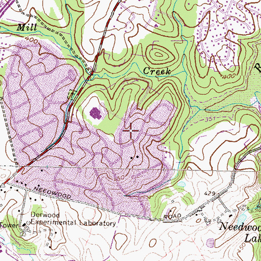 Topographic Map of Candlewood Park, MD