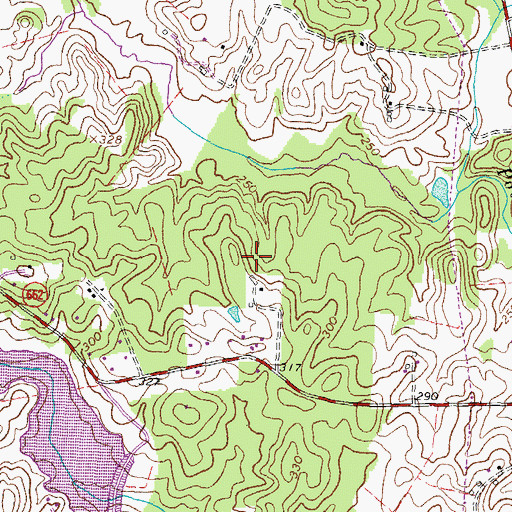 Topographic Map of Cannon Knolls, VA