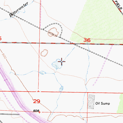 Topographic Map of Midway Valley, CA