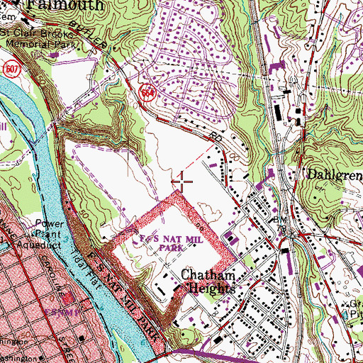 Topographic Map of Chatam, VA