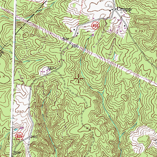 Topographic Map of Chesterfield, VA