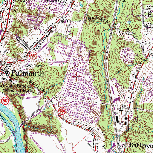 Topographic Map of Clearview Heights, VA