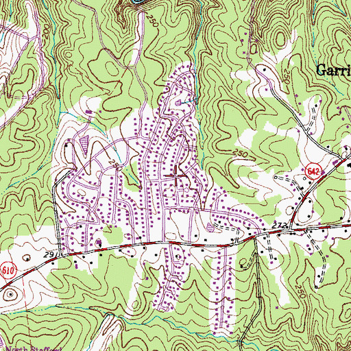 Topographic Map of Country Ridge, VA