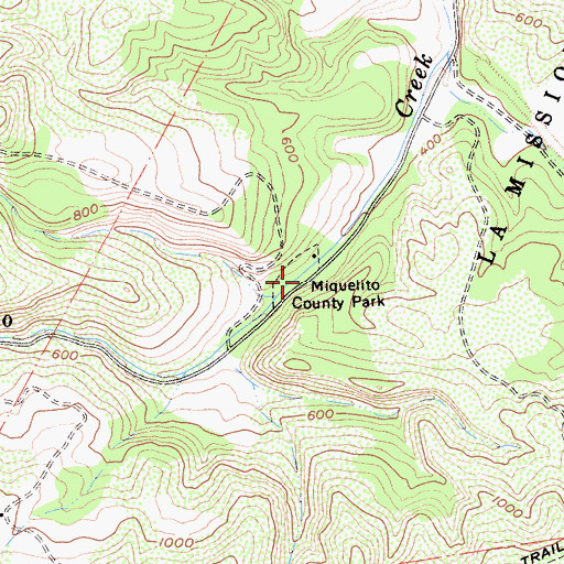 Topographic Map of Miguelito County Park, CA