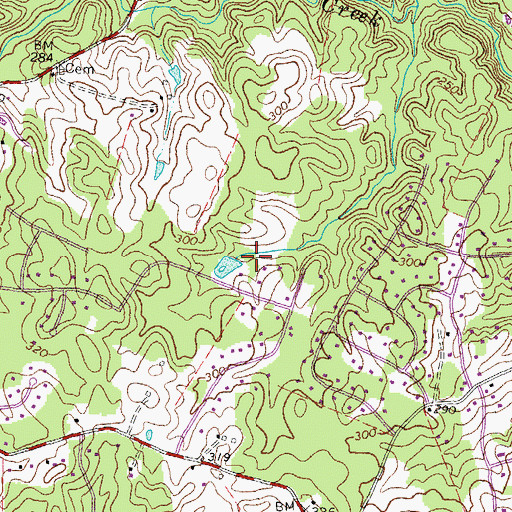 Topographic Map of Country Wood Estates, VA