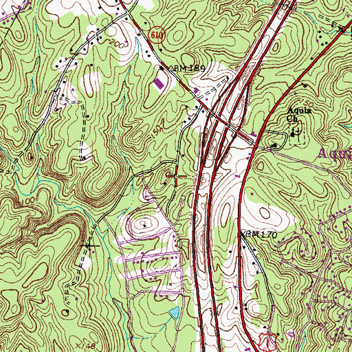 Topographic Map of Courts at Stafford, VA
