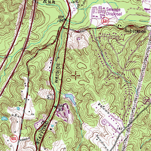 Topographic Map of Cresent Pointe, VA