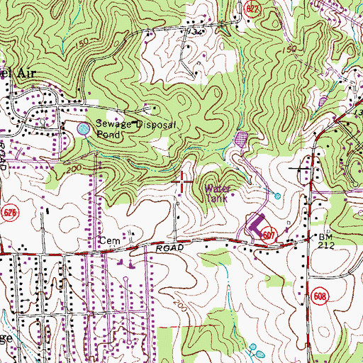 Topographic Map of Deacon Road Estates, VA