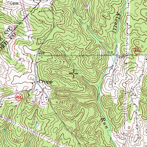 Topographic Map of Deep Run, VA