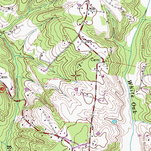 Topographic Map of Deer Forest, VA