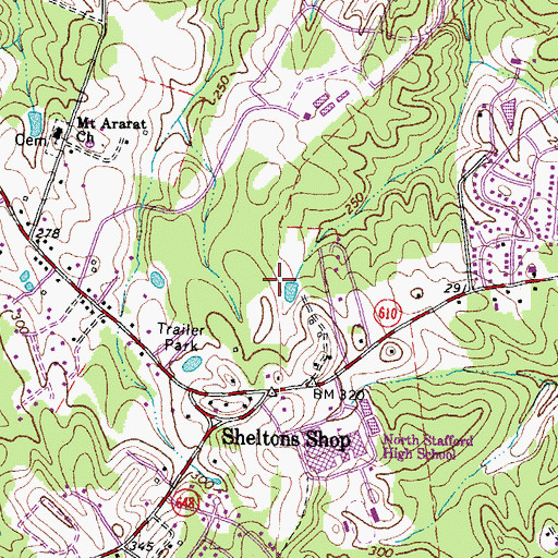 Topographic Map of Eastern View, VA