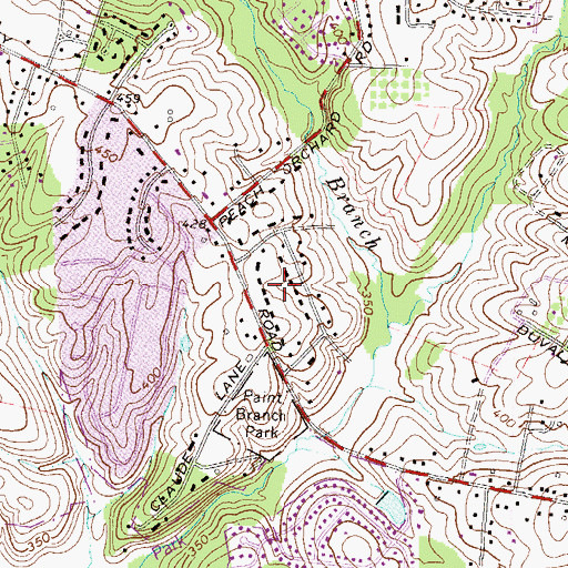 Topographic Map of Fairland Acres, MD