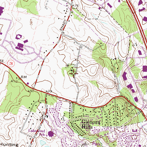 Topographic Map of Fallsgrove, MD