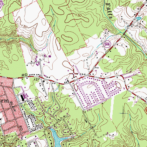 Topographic Map of Ferry Road, VA