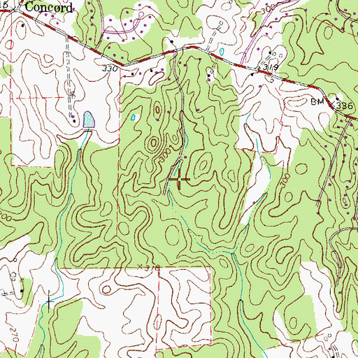 Topographic Map of Georgetown West, VA