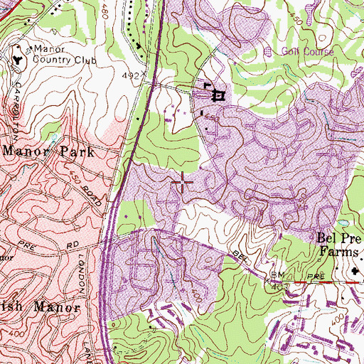 Topographic Map of Georgian Colonies, MD