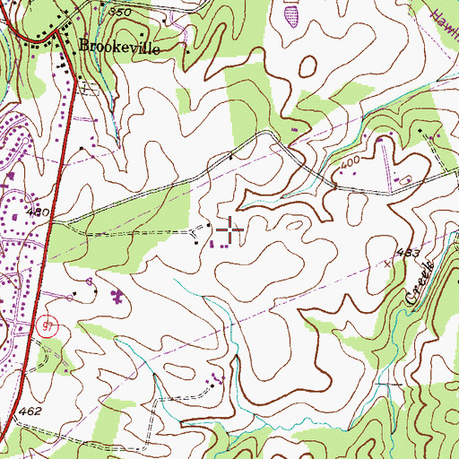 Topographic Map of Gold Mine Crossing, MD