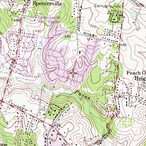 Topographic Map of Good Hope Estates, MD
