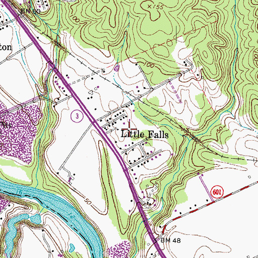 Topographic Map of Grandview, VA