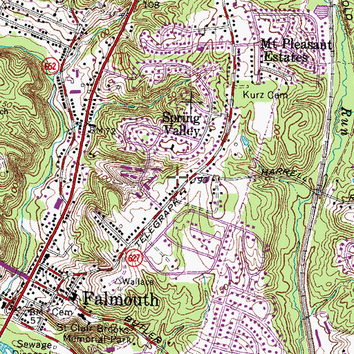Topographic Map of Graninger, VA