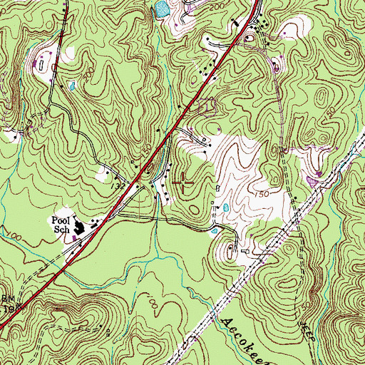 Topographic Map of Grays Steven Tract, VA
