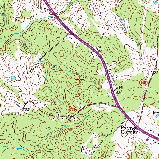 Topographic Map of Hampshire Forest, VA