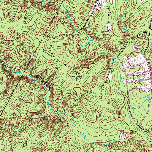 Topographic Map of Hampton Oaks, VA