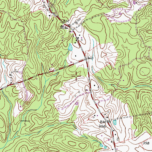 Topographic Map of Hartwood Manor, VA