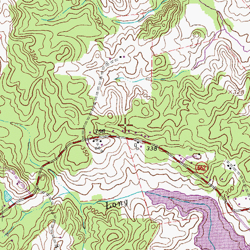 Topographic Map of Hartwood Village, VA