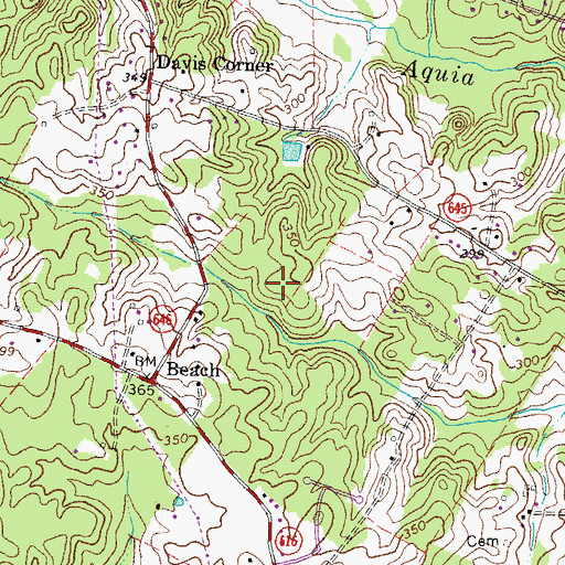 Topographic Map of Harwill Acres, VA